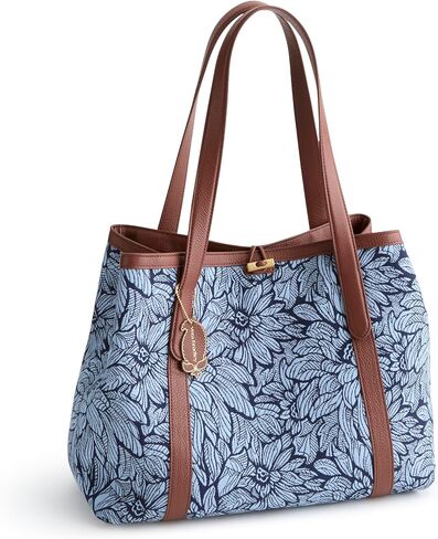 Vera Bradley Cotton Jacquard Hathaway Tote Bag, Dahlia Dreams in Saudi Arabia