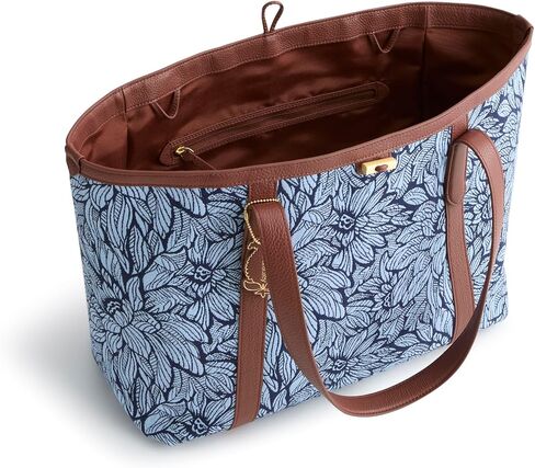 Vera Bradley Cotton Jacquard Hathaway Tote Bag, Dahlia Dreams in Saudi Arabia