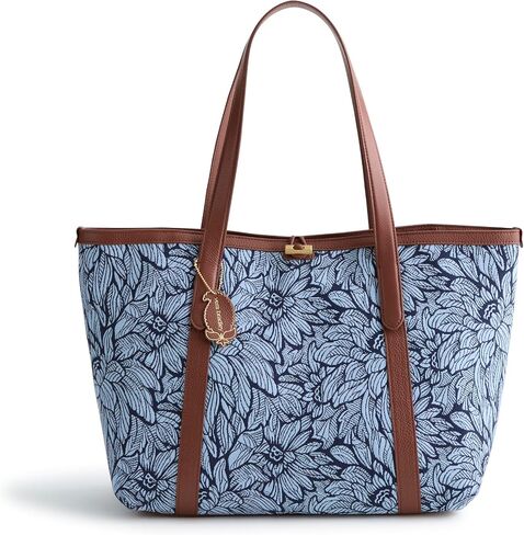 Vera Bradley Cotton Jacquard Hathaway Tote Bag, Dahlia Dreams in Saudi Arabia