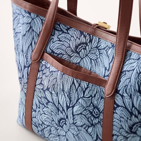 Vera Bradley Cotton Jacquard Hathaway Tote Bag, Dahlia Dreams in Saudi Arabia