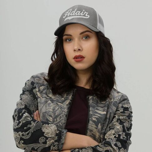 Adair Hat Adair Trucker Hat Baseball Script Embroidered Cap Vintage Sports Mesh Swoosh Gift Souvenir Headwear IA IL OK in Saudi Arabia