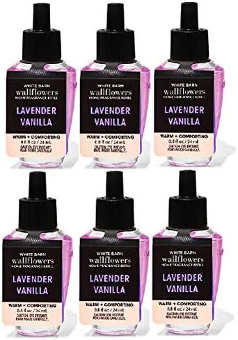 Bath and Body Works 6-Pack Lavender Vanilla, (0.8 fl oz / 24 ml) Wallflowers Fragrance Refill in Saudi Arabia