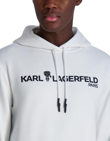 سويت شيرت رجالي بغطاء للرأس بأكمام طويلة وناعمة من KARL LAGERFELD in Kuwait