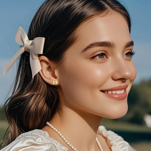 SLUYNZ Solid 925 Sterling Silver CZ Bow Post Earrings Studs for Women Teens Cute Bowknot Stud Earrings in Saudi Arabia