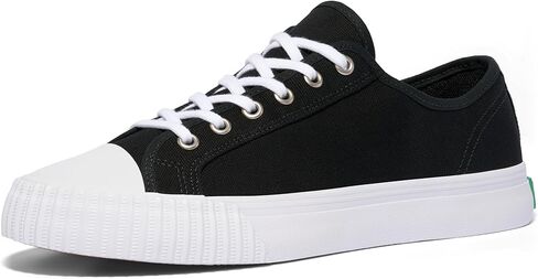 حذاء رياضي من القماش برقبة منخفضة للجنسين|أسود|مبركن in Kuwait