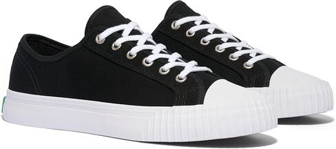 حذاء رياضي من القماش برقبة منخفضة للجنسين|أسود|مبركن in Kuwait