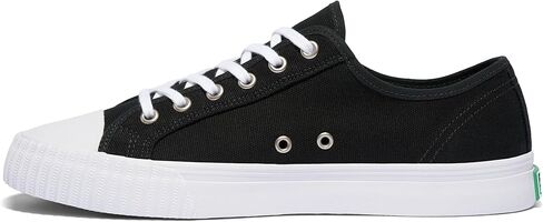 حذاء رياضي من القماش برقبة منخفضة للجنسين|أسود|مبركن in Kuwait