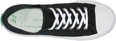 حذاء رياضي من القماش برقبة منخفضة للجنسين|أسود|مبركن in Kuwait