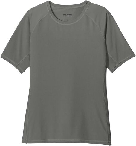 تيشيرت Rashguard للسيدات من SPORT-TEK | تي شيرت صيفي مناسب للتمارين الرياضية، ملابس للحماية من الشمس بعامل حماية من الشمس 50 in Saudi Arabia