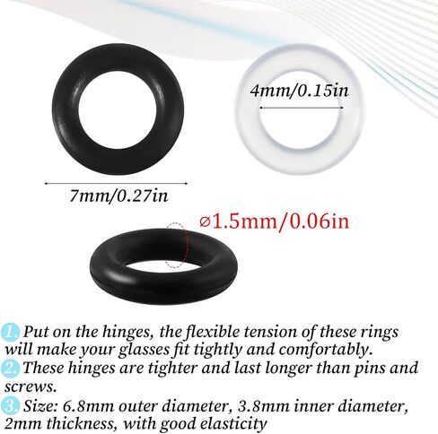 60 PCS Eyeglass Hinge Tighteners, Eyeglass Repair Kits and 2 PCS Screwdrivers Silicone Eyeglasses Frame Grips for Loose Temple Arms in Saudi Arabia