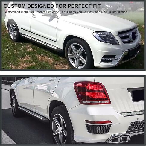 Spec-D Tuning Black Running Boards Side Step Bars Compatible with 2010-2015 Mercedes Benz GLK350 X204 in Saudi Arabia