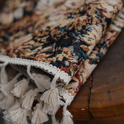vctops Vintage Floral Oil Painting Curtains with Tassels Set of 2 Panels Rod Pocket Thermal Insulated Room Darkening Window Curtains/Drapes for Bedroom Living Room (Coffee,59"x87") in Saudi Arabia