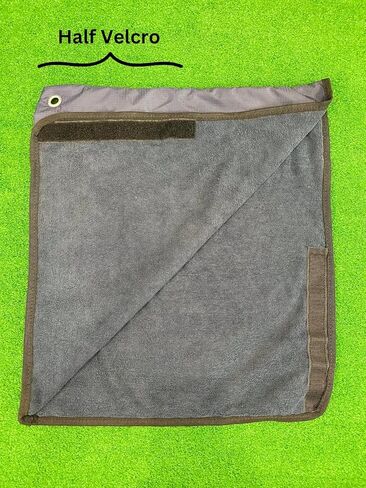 A99Golf Rain Hood Towel Waterproof Golf Towel Golf Bag Cover with Free Carabiner Clip w/Microfiber Towel 17 3/4" x 19 1/4" (Black) in Kuwait