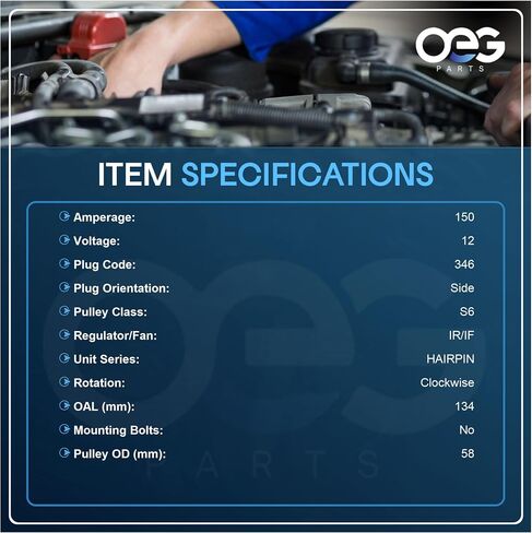 أجزاء OEG مولد كهربائي جديد متوافق مع كاديلاك CTS V6 3.6L 08 09 2008-2009 104210-5390، 10396863، 1042105390، AND0487، 40052467R، 40052468R in Saudi Arabia