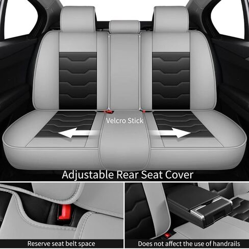 Car Seat Cover for Nissan Pathfinder 2011-2024, Gray Car Seat Covers, Waterproof Faux Leather, 5 Seats Full Set, Non-Slip, Wear Resistance, Suitable for All Seasons in Saudi Arabia