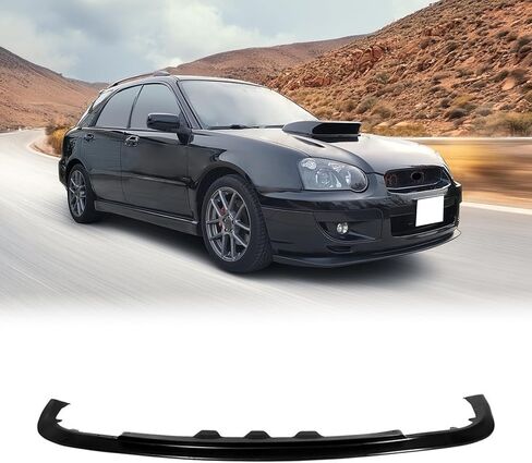 FREEMOTOR802 مصد الشفاه الأمامي، يناسب 2004-2005 Subaru Impreza جميع الموديلات باستثناء WRX STI، PP Air Dam Lower Chin Spoiler Body Kit (أسود غير مصبوغ، قطعة واحدة) in Saudi Arabia