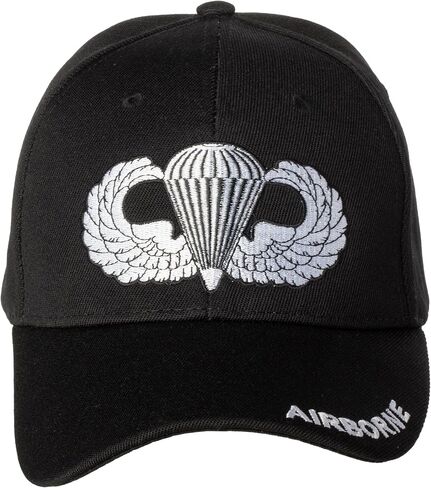 قبعة بيسبول مطرزة بأجنحة Airborne Owl مرخصة رسميًا باللون الأسود in Saudi Arabia