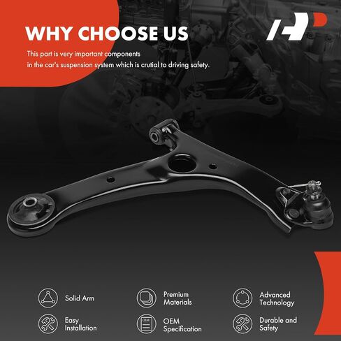 A-Premium Front Right Lower Control Arm with Ball Joint and Bushing, Compatible with Toyota Corolla 2014-2019 Sedan in Saudi Arabia