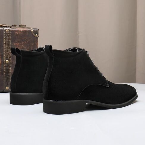 Chelsea Boots for Men Suede PU Leather Ankle Chukka Boots Casual and Formal Dress Boots Lace-Up Pointed Toe Oxford Boots for Men in Saudi Arabia
