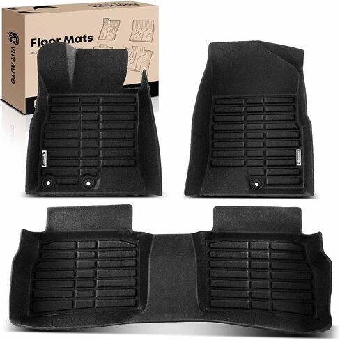 YHTAUTO Floor Mats Fit 2011-2015 Hyundai Sonata, TPE All Weather Car Mats Waterproof Anti-Slip Odorless Floor Liner, Interior Car Accessories Front & 2nd Row Liner in Saudi Arabia