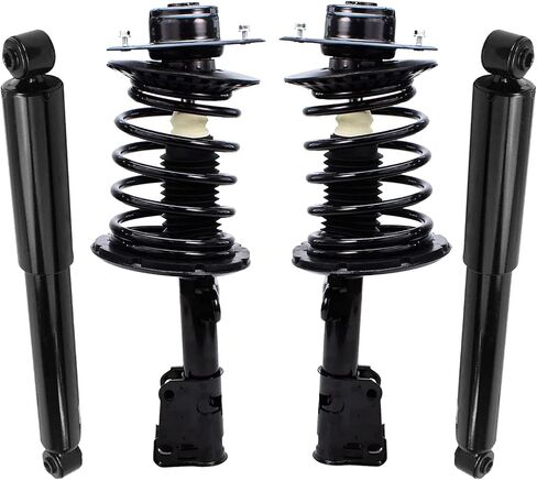 Detroit Axle - Struts Shocks for 01-07 Dodge Grand Caravan Chrysler Town & Country 01-03 Voyager, 2 Front Struts with Coil Spring 2 Rear Shock Absorbers Replacement in Saudi Arabia