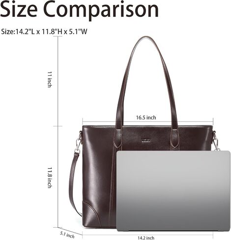 Leather Tote Bag for Women, Large Tote Handbags with Top Handle, Vintage Leather Tote Purse with Adjustable Strap in Kuwait
