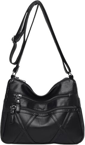 WITERY Women Soft PU Leather Crossboby Bag - Lightweight Multi-Pocket Shoulder Bag Pocketbooks Ladies Medium Purses Handbag in Saudi Arabia