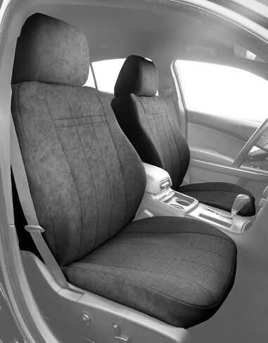مقاعد دلاء رياضية أمامية من CalTrend، أغطية مقاعد Microsuede لـ 2011-2016 Mini Cooper Countryman رمادي فاتح إدراج وتقليم رمادي فاتح in Saudi Arabia