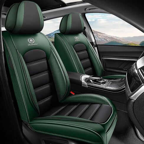 Car Seat Covers Fit for Mercedes-Benz GLE 350 2018-2024,Waterproof Napa Leather Seat Cushion,Soft and Breathable Auto Vehicle Interior Covers,Standard(Front Set) Blue&White in Saudi Arabia