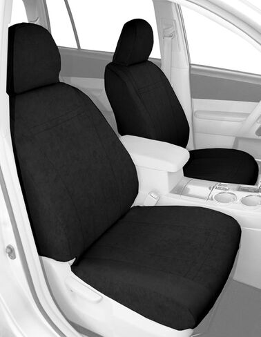 مقاعد دلاء رياضية أمامية من CalTrend، أغطية مقاعد Microsuede لـ 2011-2016 Mini Cooper Countryman رمادي فاتح إدراج وتقليم رمادي فاتح in Kuwait