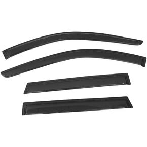 Window Visor Compatible with 2011-2021 Jeep Grand Cherokee WK2 & 2022 Grand Cherokee WK, Slim Style Acrylic Smoke Tinted Sun Rain Shade Guard Wind Vent Air Deflector by IKON MOTORSPORTS, 2012 in Kuwait