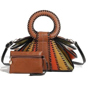 Designer Multicolor Leather Top Handle Handbag Bag Woman Large Capacity Purse Fashion Women Crossbody Bags for Women in Saudi Arabia