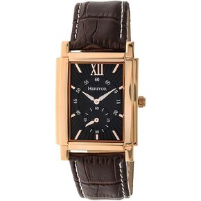 HERITOR Frederick Automatic Watch for Men – 32mm Men’s Watch with 17-Jewel Movement, 316L Stainless Steel Case, Sapphire-Coated Crystal, and Crocodile-Embossed Leather Strap in Saudi Arabia