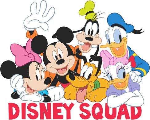 Disney Characters Squad Boy's Heather Crew Tee in Saudi Arabia
