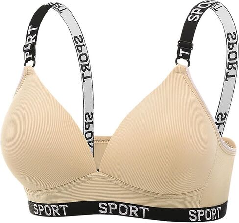Women's Wireless T-Shirt Bra No Underwire Tshirt Bralettes with Support V Neck Push Up Comfortable Everyday Bras in Saudi Arabia
