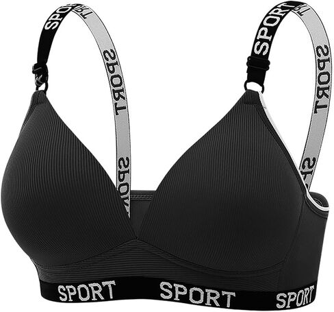 Women's Wireless T-Shirt Bra No Underwire Tshirt Bralettes with Support V Neck Push Up Comfortable Everyday Bras in Saudi Arabia