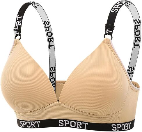 Women's Wireless T-Shirt Bra No Underwire Tshirt Bralettes with Support V Neck Push Up Comfortable Everyday Bras in Saudi Arabia