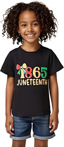 Kids Juneteenth T-Shirt for Toddler Boys Girls Coquette Bow 1865 Black History Celebrate American African Freedom Top in Saudi Arabia