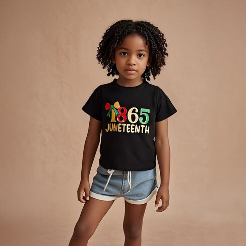 Kids Juneteenth T-Shirt for Toddler Boys Girls Coquette Bow 1865 Black History Celebrate American African Freedom Top in Saudi Arabia