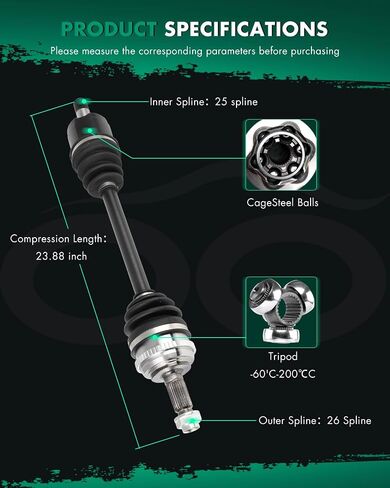 SCITOO Front Right CV AXLE 60-4192 for Honda Civic 1.7L in Saudi Arabia