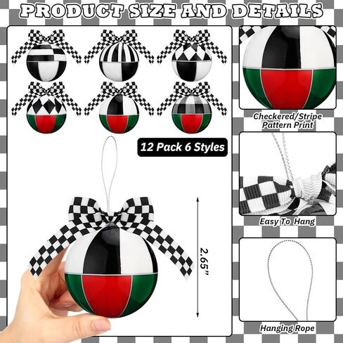 syhood 12 قطعة من زخارف عيد الميلاد الأمريكية الأفريقية، كرة كيني الأفريقية، زخارف معلقة، زخارف كرة طباعة كيني لشجرة عيد الميلاد، علامة تخزين عيد الميلاد، حشوة تخزين (نمط رواية) in Saudi Arabia