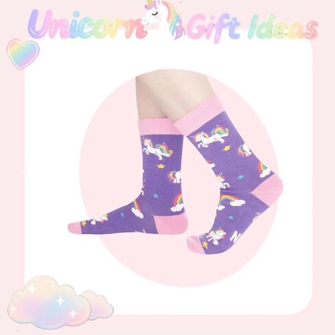 HAPPYPOP Unicorn Gifts for Women Men Girls - Funny Unicorn Socks, Crazy Unicorn Gifts for Adult Teens, Rainbow Animal Gifts for Unicorn Lovers in Saudi Arabia