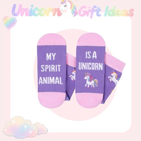 HAPPYPOP Unicorn Gifts for Women Men Girls - Funny Unicorn Socks, Crazy Unicorn Gifts for Adult Teens, Rainbow Animal Gifts for Unicorn Lovers in Saudi Arabia