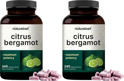NatureBell الحمضيات والبرغموت 5000 مجم مكافئ، 240 كبسولة نباتية | قوة إضافية 25:1 مستخلص الفاكهة - مستوى عالٍ من مضادات الأكسدة - مكمل لدعم القلب والمناعة - نباتي، غير معدّل وراثيًا in Kuwait