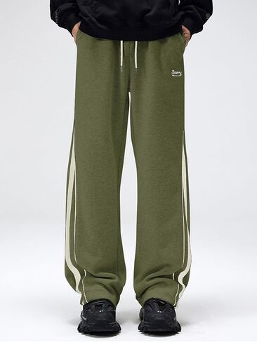 Zaful الرجال البوتشات المستقيمة للرقص الطويل الخصر الرباط الركض ملون ملون سراويل العرق الفضفاضة مع جيوب in Kuwait