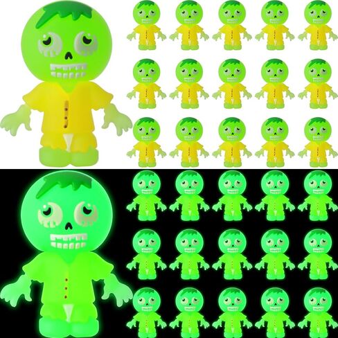 25 Pcs Halloween Glow in Dark Mini Zombies Figures Tiny Zombies Figurines to Hide and Seek Luminous Little Statue for Halloween Party Favors Gifts Goodie Bag Fillers Birthday Supplies in Saudi Arabia