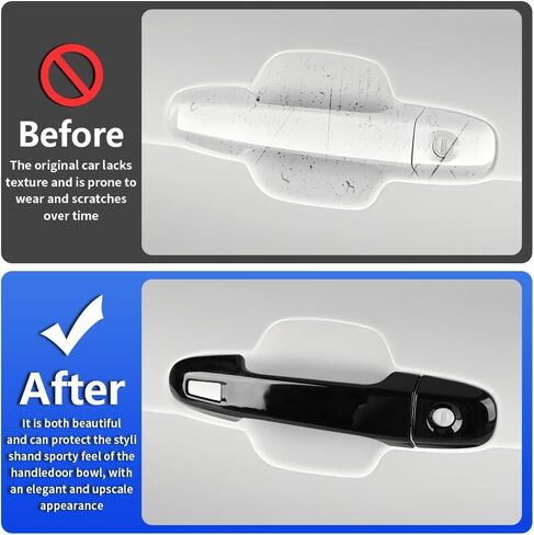 Car Door Handle Cover for Subaru Crosstrek 2018-2024，Forester Impreza Ascent 2019-2024 Auto Exterior Accessories Handle Protectors Covers Wrap Decoration ABS Gloss Black in Saudi Arabia