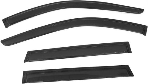 Window Visor Compatible with 2011-2021 Jeep Grand Cherokee WK2 & 2022 Grand Cherokee WK, Slim Style Acrylic Smoke Tinted Sun Rain Shade Guard Wind Vent Air Deflector by IKON MOTORSPORTS, 2012 in Saudi Arabia