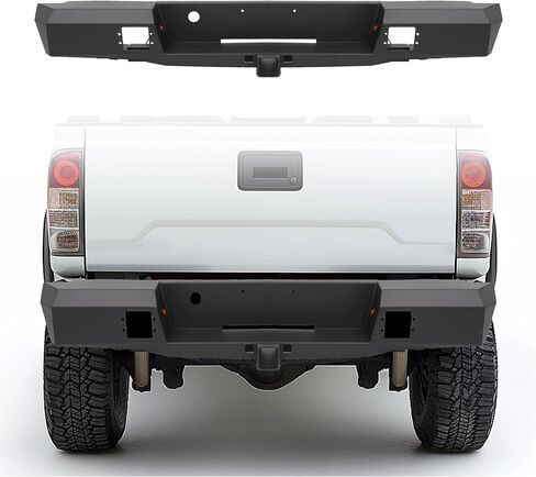 KUAFU Rear Step Bumper Compatible with 2003-2012 Chevy Chevrolet Colorado/GMC Canyon w/License Plate Lights Towing Hitch Cut-out Off-Road in Saudi Arabia