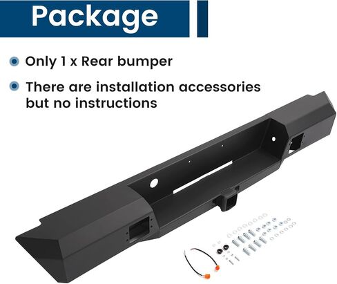 KUAFU Rear Step Bumper Compatible with 2003-2012 Chevy Chevrolet Colorado/GMC Canyon w/License Plate Lights Towing Hitch Cut-out Off-Road in Saudi Arabia